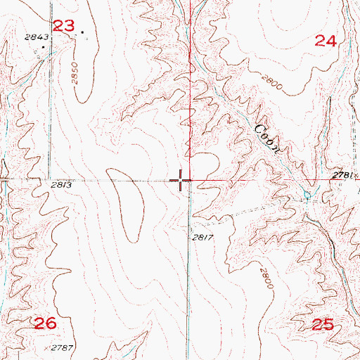 Topographic Map of Ash Grove School (historical), NE