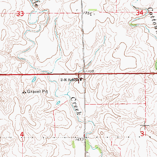 Topographic Map of Two-R School, NE
