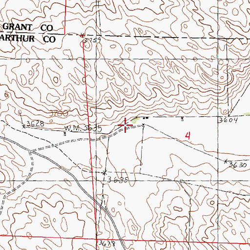 Topographic Map of A Walz Ranch, NE