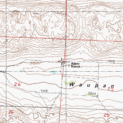 Topographic Map of Adam Ranch, NE