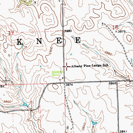 Topographic Map of Albany Pine Lodge School, NE