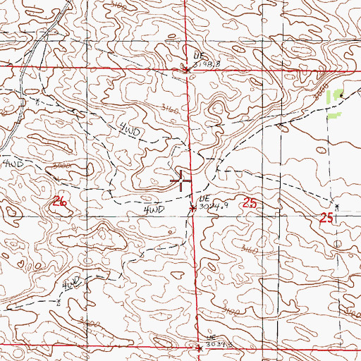 Topographic Map of Albright School, NE