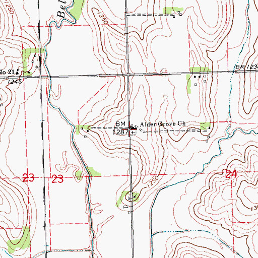 Topographic Map of Alder Grove Church, NE