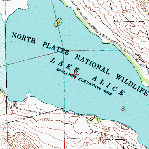 Topographic Map of Lake Alice, NE