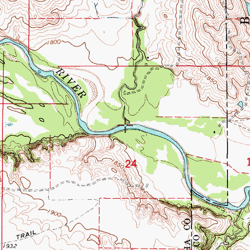 Topographic Map of Alkali Creek, NE