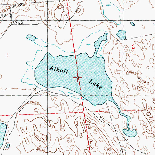 Topographic Map of Alkali Lake, NE