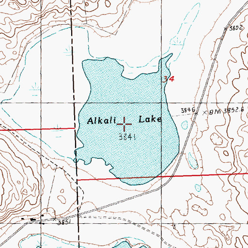 Topographic Map of Alkali Lake, NE