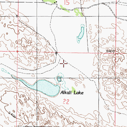 Topographic Map of Alkali Lake, NE