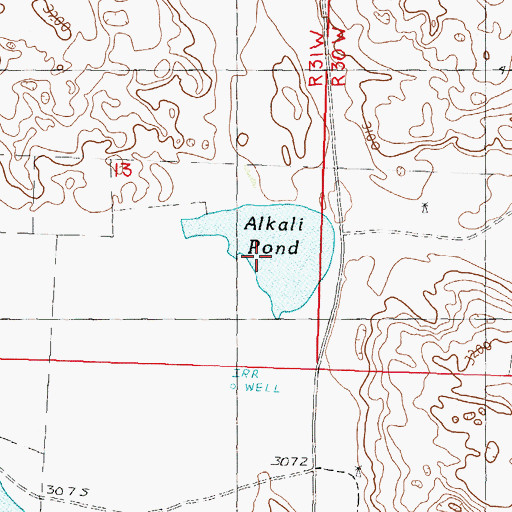 Topographic Map of Alkali Pond, NE
