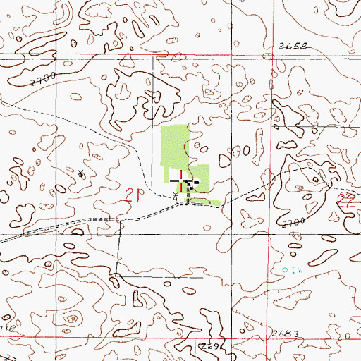 Topographic Map of Allen Ranch, NE