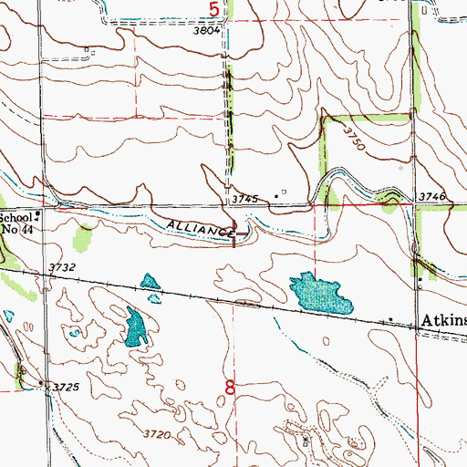 Topographic Map of Alliance Canal, NE
