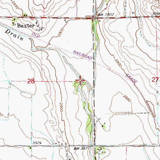Topographic Map of Alliance Drain, NE