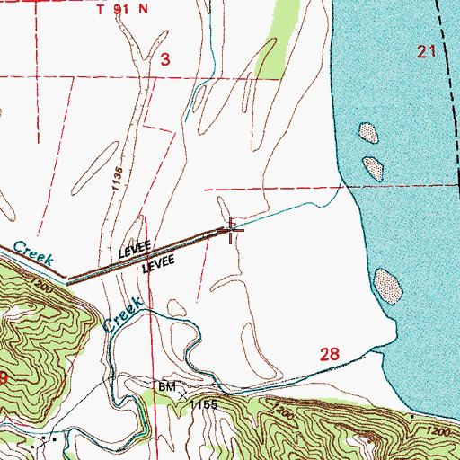 Topographic Map of Ames Creek, NE