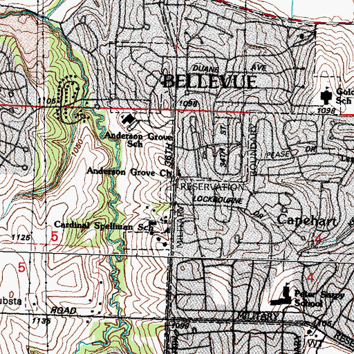 Topographic Map of Anderson Grove Church, NE
