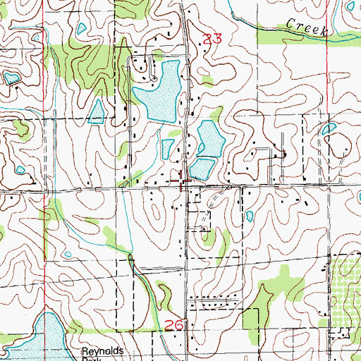 Topographic Map of Mount Carmel School (historical), AR