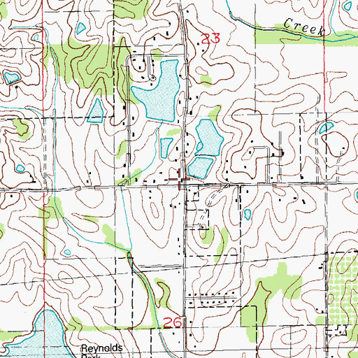 Topographic Map of Mount Carmel School (historical), AR