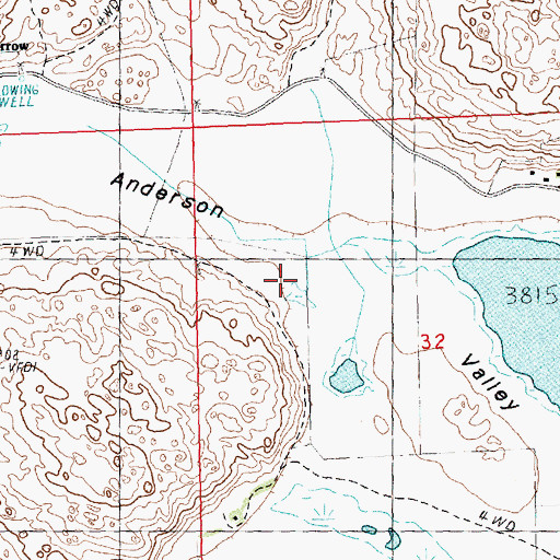 Topographic Map of Anderson Valley, NE