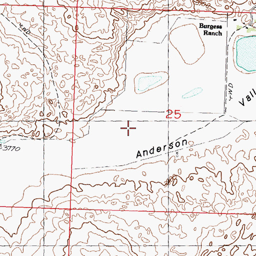 Topographic Map of Anderson Valley, NE