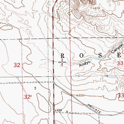 Topographic Map of Andys Canyon, NE