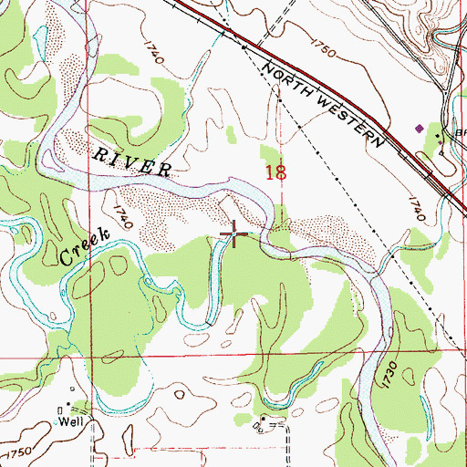 Topographic Map of Antelope Creek, NE