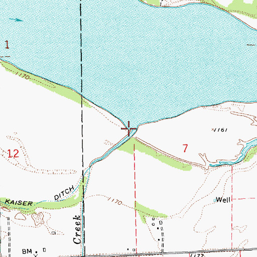 Topographic Map of Antelope Creek, NE