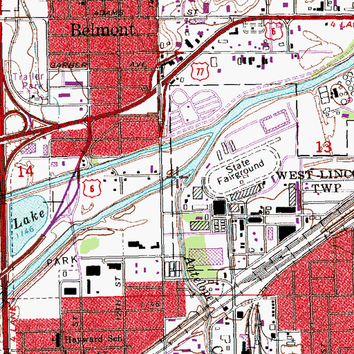 Topographic Map of Antelope Creek, NE