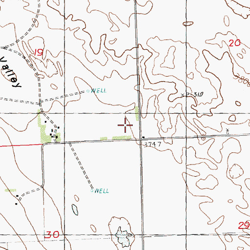Topographic Map of Antelope Valley School, NE