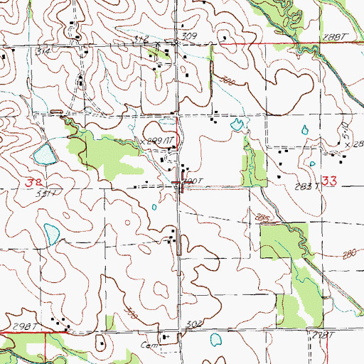 Topographic Map of Newberry School (historical), AR