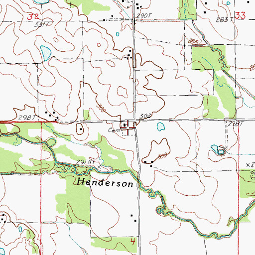 Topographic Map of Old Liberty Cemetery, AR