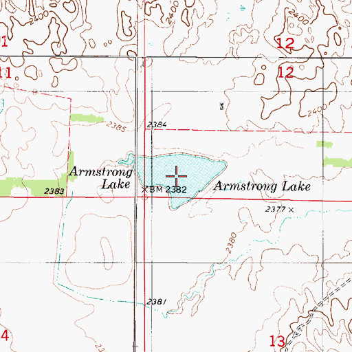 Topographic Map of Armstrong Lake, NE