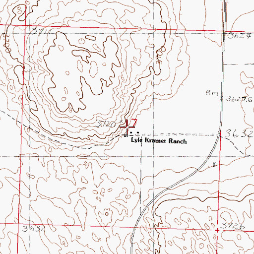Topographic Map of Lyle Kramer Ranch, NE