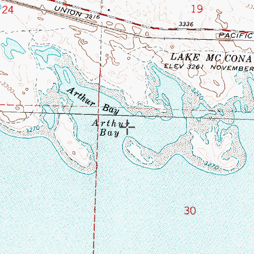 Topographic Map of Arthur Bay, NE