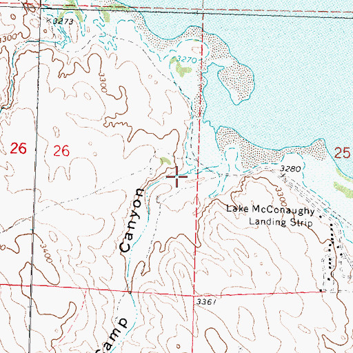 Topographic Map of Ash Camp Canyon, NE