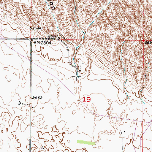 Topographic Map of Ash Canyon, NE
