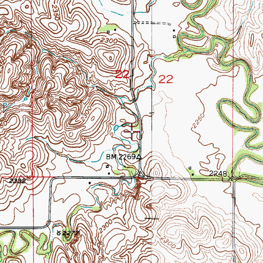 Topographic Map of Ash Canyon, NE
