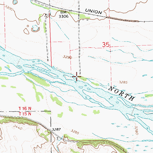 Topographic Map of Ash Creek, NE