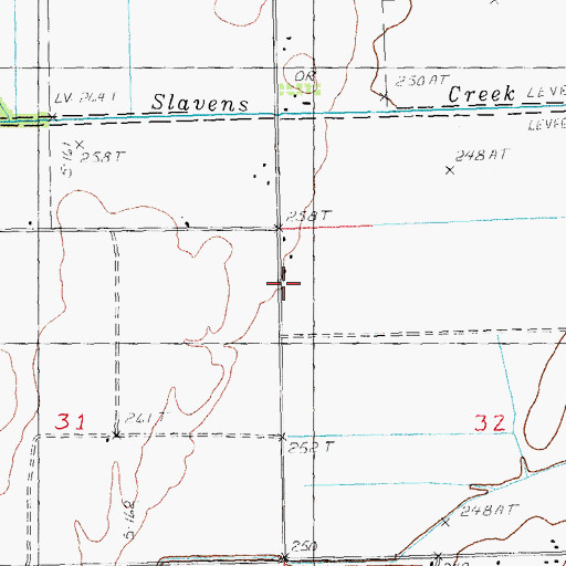 Topographic Map of Post Oak School (historical), AR