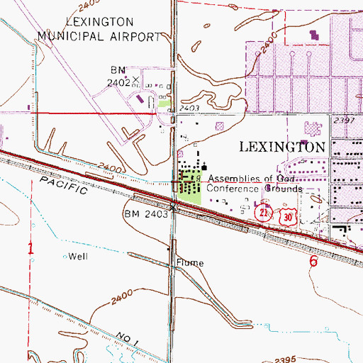 Topographic Map of Assemblies of God Conference Grounds, NE
