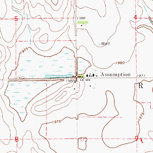Topographic Map of Assumption, NE