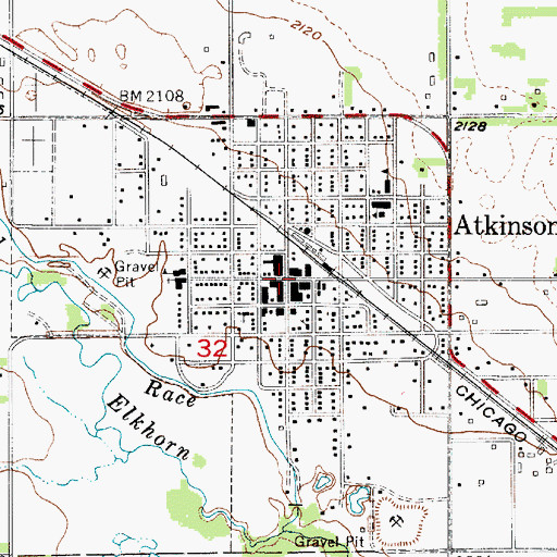 Topographic Map of Atkinson, NE