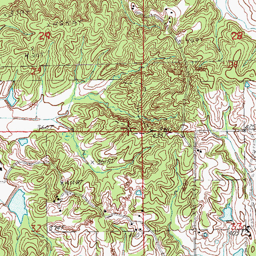Topographic Map of Ramer School (historical), AR