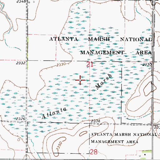 Topographic Map of Atlanta Marsh, NE
