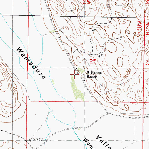 Topographic Map of B Hanna Ranch, NE