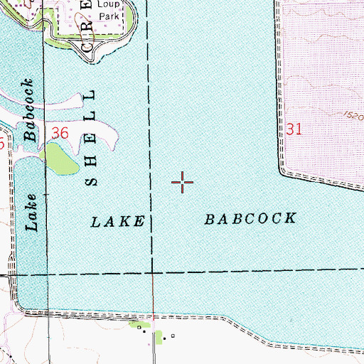 Topographic Map of Lake Babcock, NE