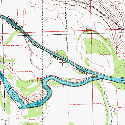 Topographic Map of Bachelor Creek, NE