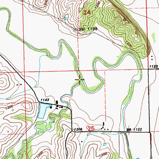 Topographic Map of Badger Creek, NE
