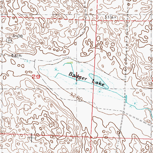 Topographic Map of Badger Lake, NE