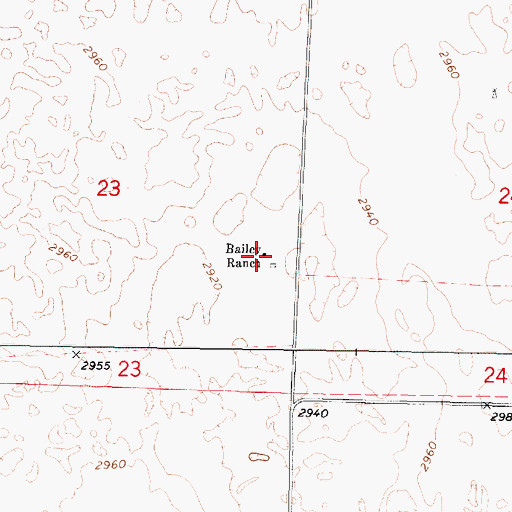 Topographic Map of Bailey Ranch, NE