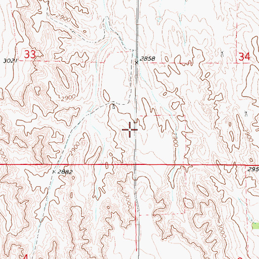 Topographic Map of Bailey Ranch, NE