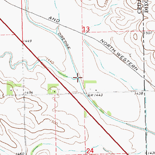 Topographic Map of Baker Creek, NE